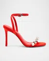 Larroude Calypso Sandal In Red