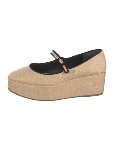 Pre-owned Larroude Canvas Pumps In Black/neutrals