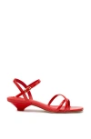 Larroude Charlotte Patent Sandal In Red