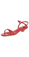 Larroude Charlotte Patent Sandal In Red