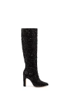 Larroude Cindy Leather Sequin Knee Boots In Multicolor