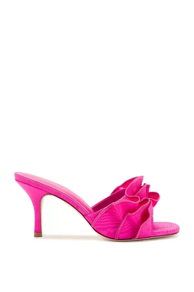 Larroude Colette Ruffle Sandal In Pink