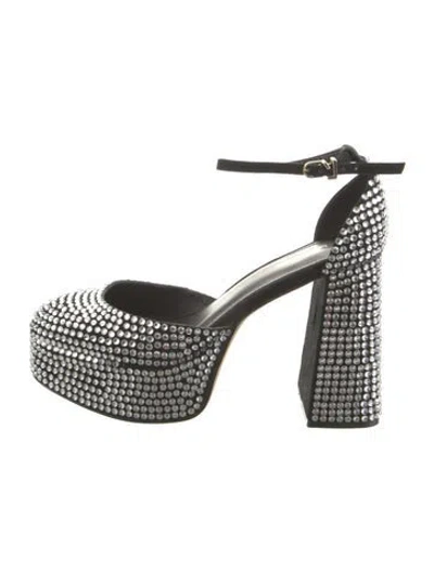 Pre-owned Larroude Crystal Embellishments D'orsay Pumps In Black