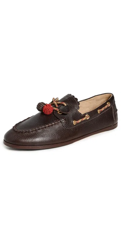 Larroude Cyprus Boat Shoes Brown