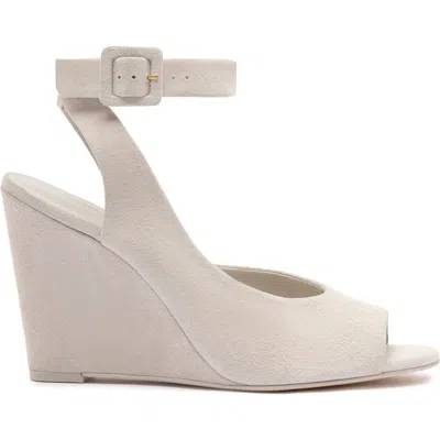 Larroude Deena By Larroudé Wedge Sandal In Mushroom Grey