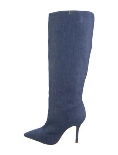 Pre-owned Larroude Denim Boots In Blue