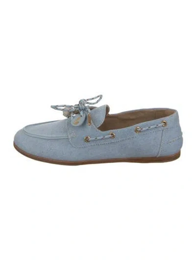 Pre-owned Larroude Denim Loafers In Blue
