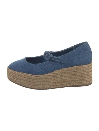 Pre-owned Larroude Denim Pumps In Blue
