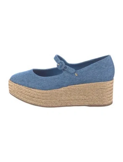 Pre-owned Larroude Denim Pumps In Blue