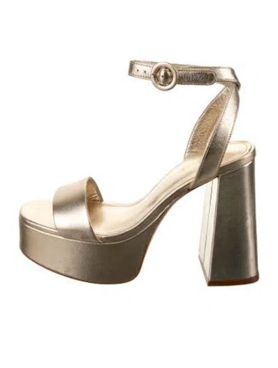 Pre-owned Larroude Dolly Leather Sandals