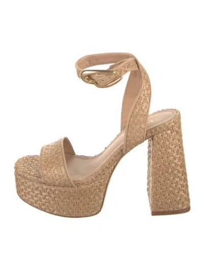 Pre-owned Larroude Dolly Verona Espadrilles In Neutral
