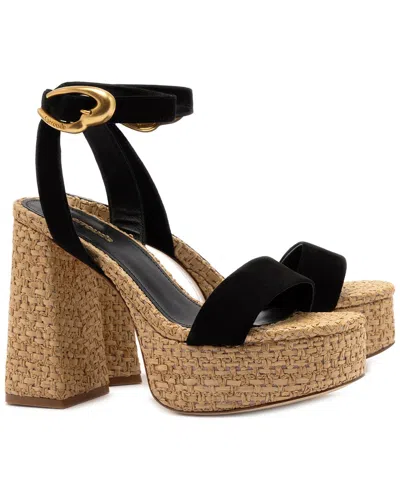 LARROUDE LARROUDÉ DOLLY VERONA RAFFIA & LEATHER SANDAL