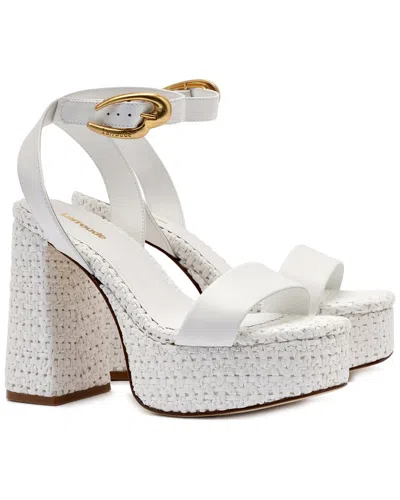 LARROUDE LARROUDÉ DOLLY VERONA RAFFIA & LEATHER SANDAL