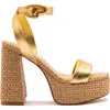 Larroude Larroudé Dolly Verona Sandal In Gold