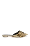 Larroude Larroudé Elle Flat Mule In Gold