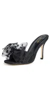 Larroude Elle Mules Black