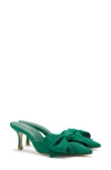 Larroude Larroudé Elle Pointed Toe Mule In Medium Green