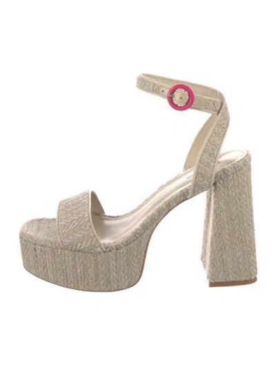 Pre-owned Larroude Espadrilles In Neutral