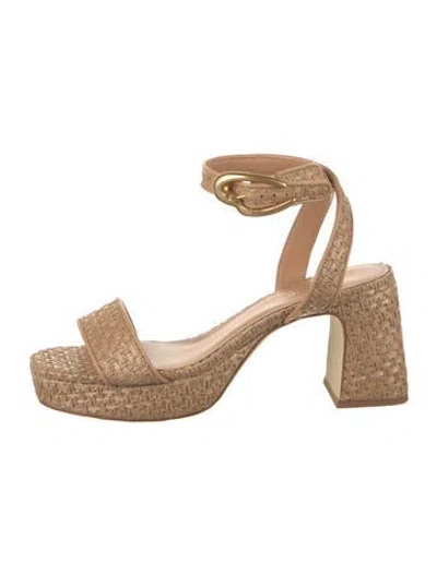 Pre-owned Larroude Espadrilles In Neutral