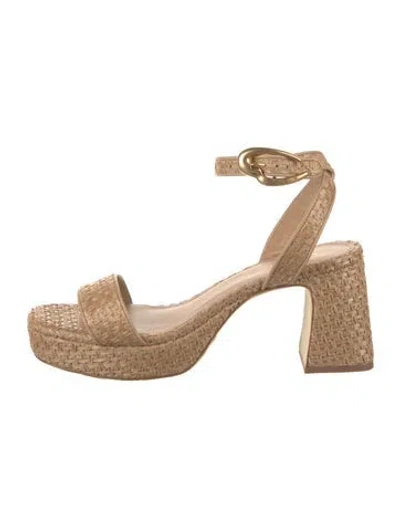Pre-owned Larroude Espadrilles In Neutral