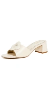 LARROUDE FLORA MULES IVORY