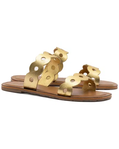 Larroude Florence Leather Mule In Yellow