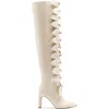 Larroude Larroudé For Jonathan Cohen Tie Boot In Ivory