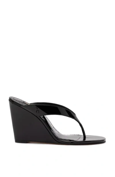 Larroude Larroudé Gaia Wedge Sandal In Black