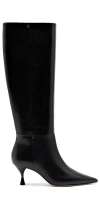 Larroude Georgia Boot Black Leather In Black
