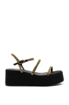 Larroude Larroudé Gio Milanina Flatform Sandal In Black