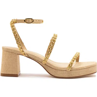 Larroude Larroudé Gio Milanina Sandal In Neutral
