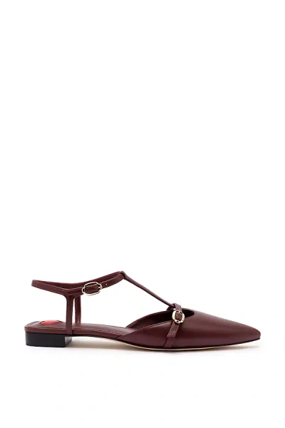 Larroude Grace Flat In Red