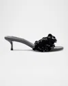 Larroude Greta Mule Heels In Black