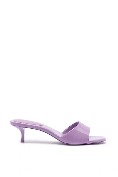 Larroude Greta Mule Heels In Lilac