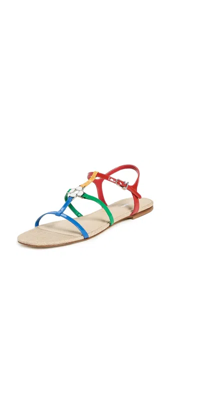 Larroude Hana Flats Azure In Multicolor