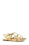 Larroude Larroudé Hana Strappy Sandal In Gold