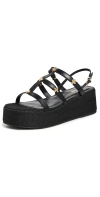 Larroude Harmony Flatforms Black In Black