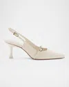 Larroude Ines Slingback Pump In Ivory