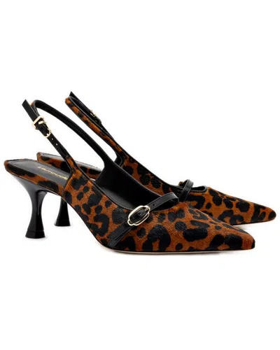 Larroude Ines Leather Pump In Multi