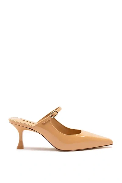 Larroude Women's Ines Pointed Toe Mules In Tan