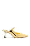 Larroude Women's Ines Pointed Toe Mules In Gold