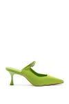 Larroude Women's Ines Pointed Toe Mules In Green