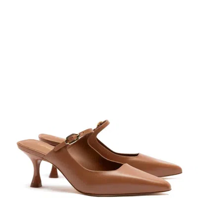 Larroude Ines Mule In Caramel In Brown
