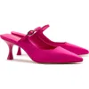 Larroude Women's Ines Pointed Toe Mules In Magenta
