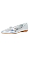 Larroude Irene Ballet Flats Silver In Silver