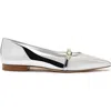Larroude Irene Ballet Flats Silver In Silver