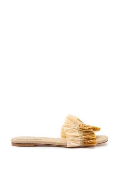 Larroude Larroudé Ivy Fringe Flat In Brown Fringe