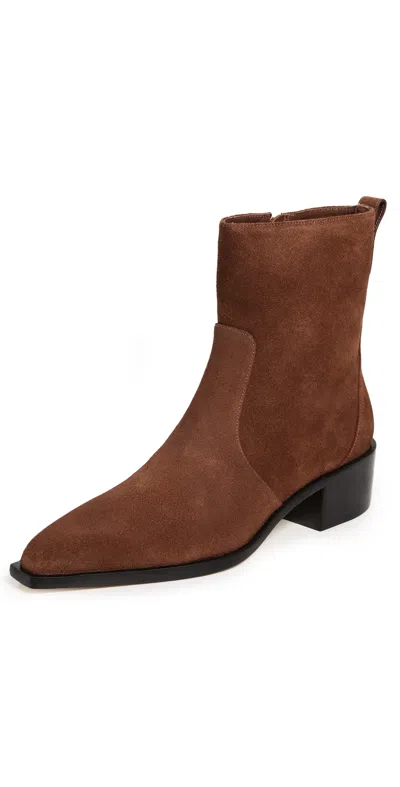 Larroude James Low Boots Burnt Umber In Brown