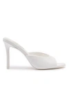 Larroude Larroudé Jasmine Hi Mule In White Leather In White