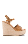 Larroude Women's Jasmine Flower Detail Espadrille Wedge Platform Sandals In Biscuit
